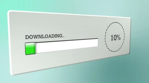 Download Progress Bar - 3D Perspective with Movement Stock Footage 24645500