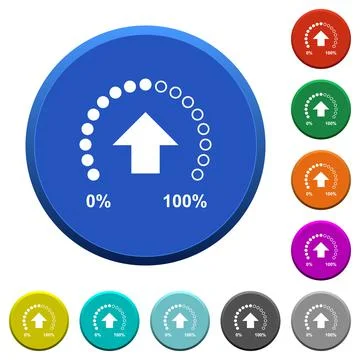 Download in progress beveled buttons Stock Illustration