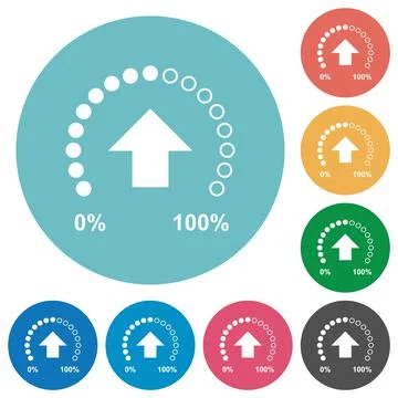Download in progress flat round icons Ilustración de archivo