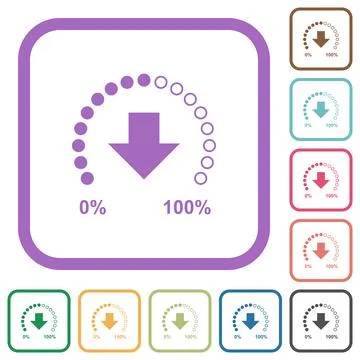 Download in progress simple icons Stock Illustration