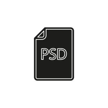 Download PSD document icon - vector file format symbol Ilustración de archivo