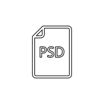 Download PSD document icon - vector file format Stock-Illustration