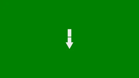 Download, Receive, Pull, Import, Downward Arrow - Green Screen, Seamless Looping 動画素材 333312895