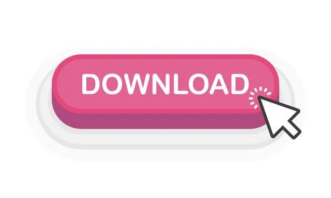 Download red 3D button in flat style isolated on white background. Mouse clic 스톡 일러스트
