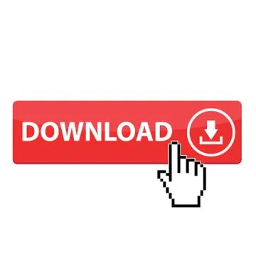 Download red button. website element. download  icon Stock Illustration
