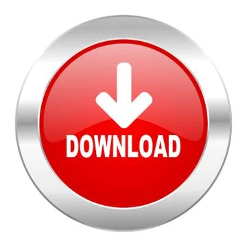 Download red circle chrome web icon isolated. Stock Illustration