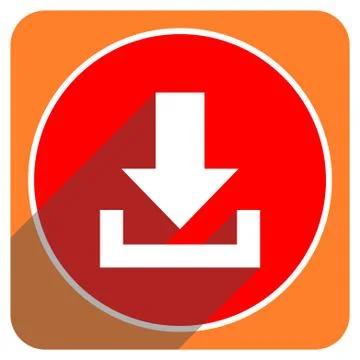 Download red flat icon isolated. Stock Illustration