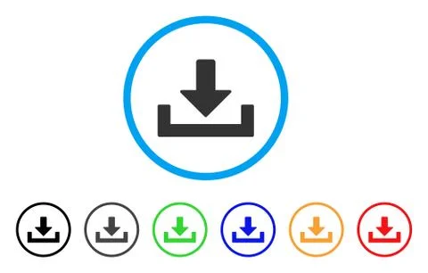 Download Rounded Icon Illustrazione stock