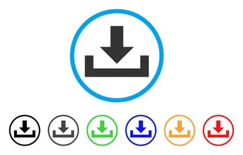 Download Rounded Icon Illustrazione stock
