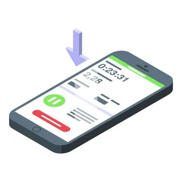 Download runner app icon isometric vector. Fitness health Stock Illustration