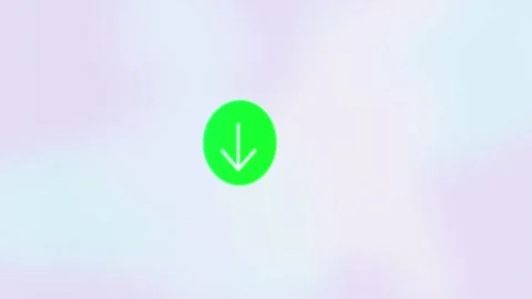 Download screen animation with realistic screen, animated download button Stock Footage 296260227