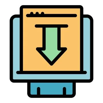 Download search engine icon vector flat Stock Illustration