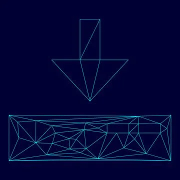 Download to server low poly triangulation triangulated polygonal electric c.. イラスト素材