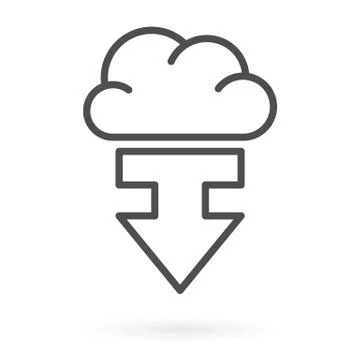 Download service from cloud computing Stock Illustration