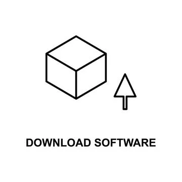 Download software icon. Element of technologies icon with name for mobile Illustrazione stock