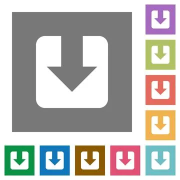 Download square flat icons Stock Illustration