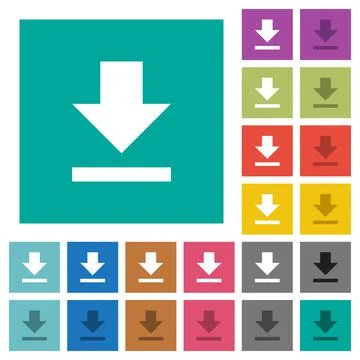 Download square flat multi colored icons Ilustración de archivo