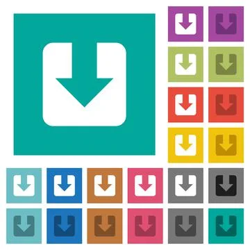 Download square flat multi colored icons Ilustración de archivo