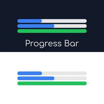 Download status of the application, files. Progress bar. User interface for the Illustrazione stock