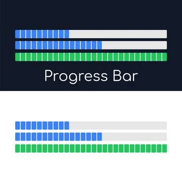 Download status of the application, files. Progress bar. User interface for the Illustrazione stock