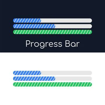 Download status of the application, files. Progress bar. User interface for the Stock Illustration