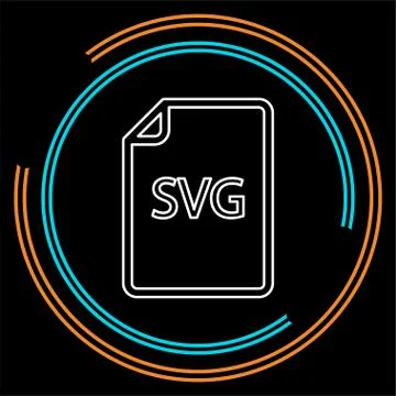 Download SVG document icon - vector file format 스톡 일러스트