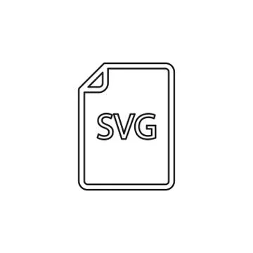 Download SVG document icon - vector file format Illustrazione stock