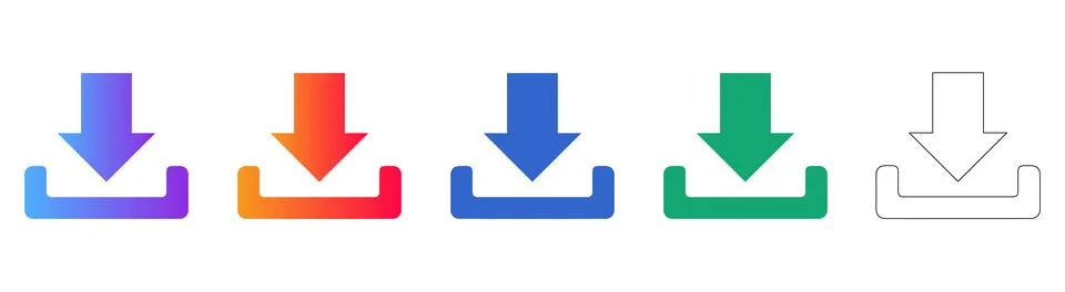 Download Symbol Set for Web Interface Design Stock Illustration