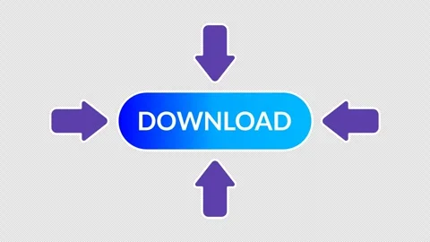 Download text on blue bar button with four purple arrows Vídeo Stock 335539110