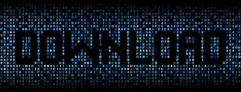 Download text on hex code illustration Stock-Illustration