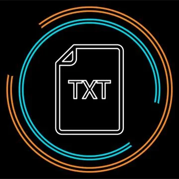 Download TXT document icon - vector file format Stock Illustration