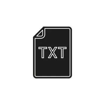 Download TXT document icon - vector file format symbol Illustrazione stock