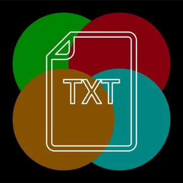 Download TXT document icon - vector file format Stock Illustration