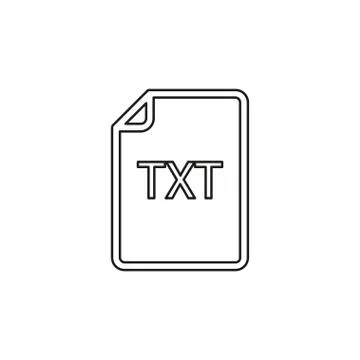 Download TXT document icon - vector file format Stock Illustration