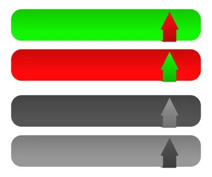 Download / upload button set w/ disallowed version Illustrazione stock