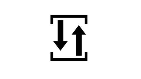 Download upload data transfer animated arrow symbol internet cloud computin.. Video stock 332334544