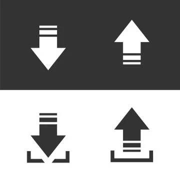 Download / Upload Sign Vector Template Illustration Design. Vector EPS 10. Stock Illustration