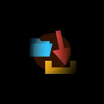 Download. Vector icon in gradient style. Editable illustration Stock Illustration