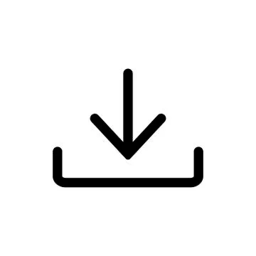 Download vector icon. Install symbol Upload button Stock Illustration