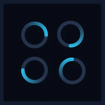 Download waiting circle UI element template Illustrazione stock