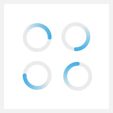 Download waiting circle UI element template Illustrazione stock