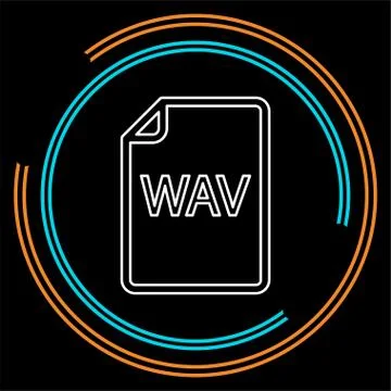 Download WAV document icon - vector file format 스톡 일러스트