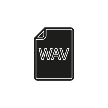 Download WAV document icon - vector file format symbol 스톡 일러스트