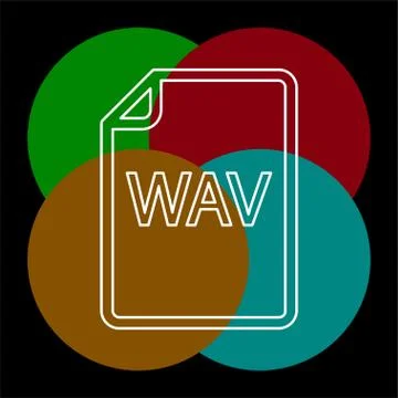 Download WAV document icon - vector file format Stock-Illustration