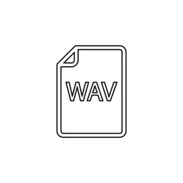 Download WAV document icon - vector file format 스톡 일러스트