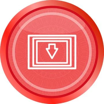 Download web button with arrow and folder Stock Illustration