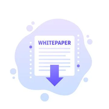 Download whitepaper icon, vector design Stock Illustration