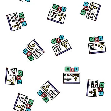 Download window with buttons vector seamless pattern Stock Illustration