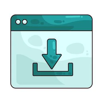 Download window illustration Illustrazione stock