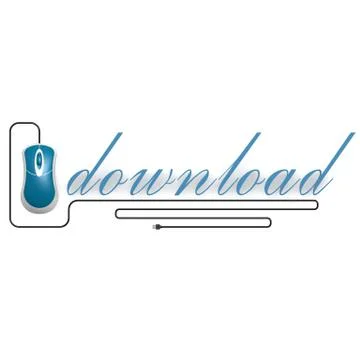 Download word with computer mouse 库存插图